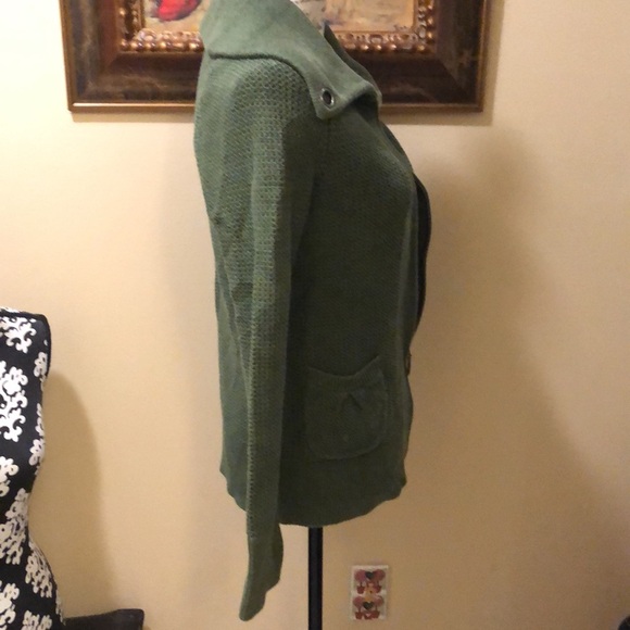 🌿Amber Sun Zippered wide collared long sleeved cardigan - Picture 4 of 12